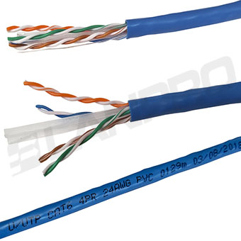 CABLE CAT. 6 A /UTP LANPRO 305 MTS. - AZUL AWG23 LP-CA020BL 10G B